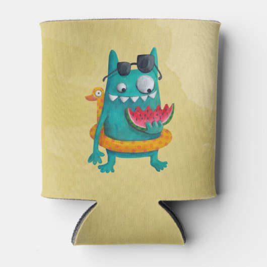 Summer Beach Monster Blikjeskoeler (Voorkant)