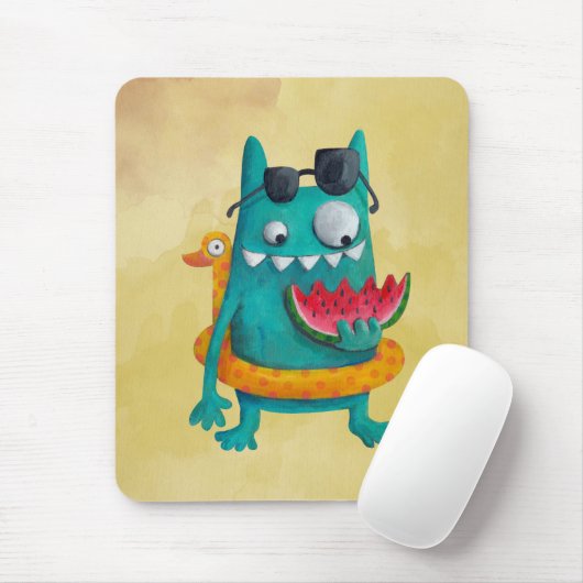 Summer Beach Monster Muismat (Met muis)