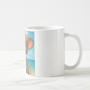 Summer Beach Mouse Mok Schattigee Cartoon Ice Cr
