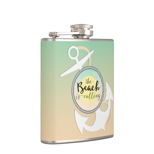 Summer Beach Nautical Typography Heupfles (Rechts)