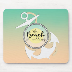 Summer Beach Nautical Typography Muismat