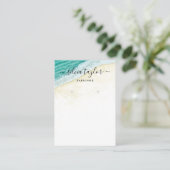 Summer Beach Ocean calligraphy Display card Visitekaartje (Staand voorkant)