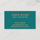 Summer Beach Ocean Eenvoudig aangepast Visitekaart Visitekaartje (Achterkant)