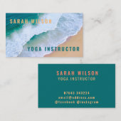 Summer Beach Ocean Eenvoudig aangepast Visitekaart Visitekaartje (Voorkant / Achterkant)