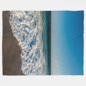 Summer Beach Ocean Waves Fleece Deken (Voorkant (Horizontaal))