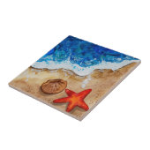 Summer Beach Ocean Waves Tegeltje (Zijkant)