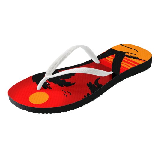 Summer Beach Palm Trezing Sun Teenslippers (Schuin)