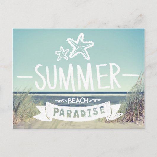 Summer Beach Paradise Briefkaart (Voorkant)