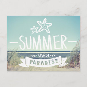 Summer Beach Paradise Briefkaart