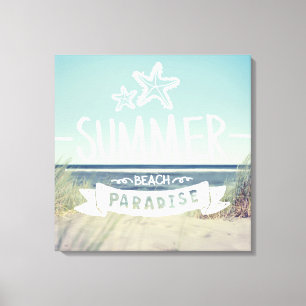 Summer Beach Paradise Canvas Afdruk