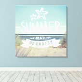 Summer Beach Paradise Canvas Afdruk (Insitu (Houten vloer))