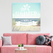Summer Beach Paradise Canvas Afdruk (Insitu (Woonkamer))