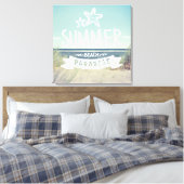 Summer Beach Paradise Canvas Afdruk (Insitu (Slaapkamer))