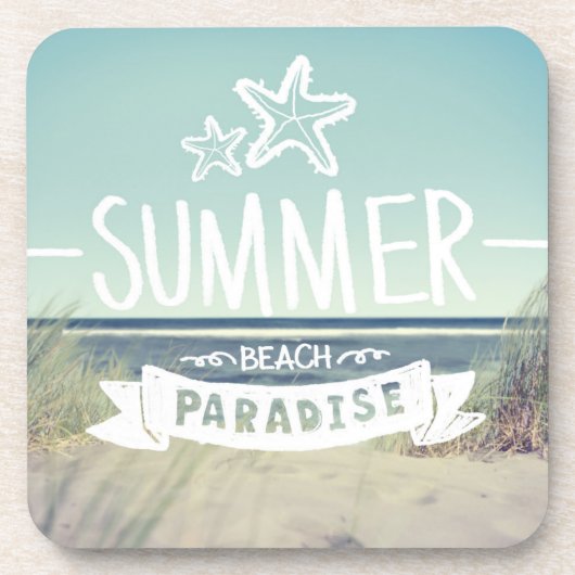 Summer Beach Paradise Onderzetter (Voorkant)