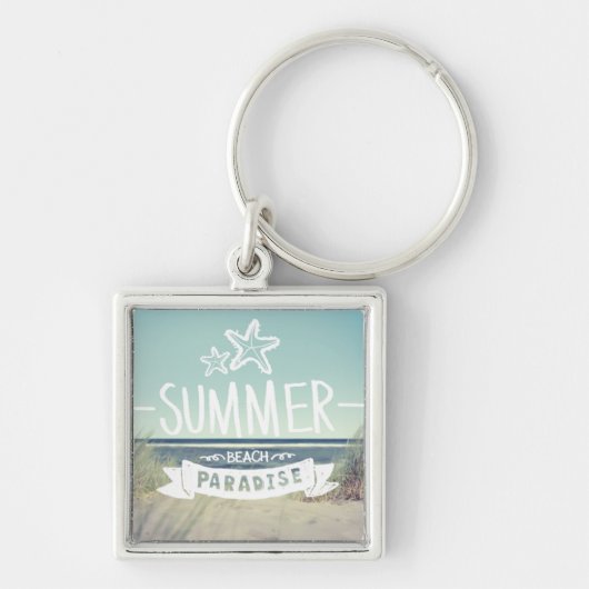 Summer Beach Paradise Sleutelhanger (Voorkant)