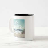 Summer Beach Paradise Tweekleurige Koffiemok (Voorkant links)