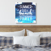 Summer Beach Party | Afdrukken Waterverf Canvas (Insitu (Slaapkamer))
