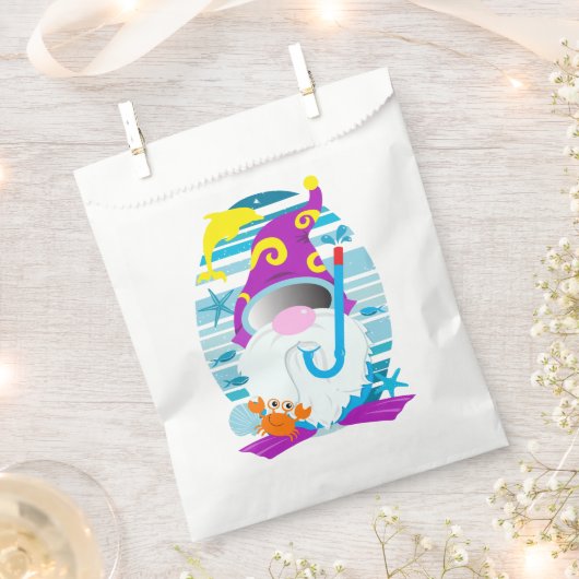 Summer Beach Party Gnome Bedankzakje (Geknipt)