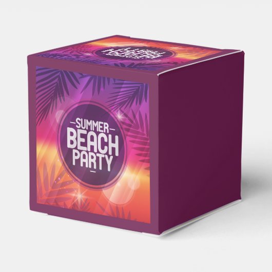 Summer Beach Party nacht Bedankdoosjes (Achterkant)