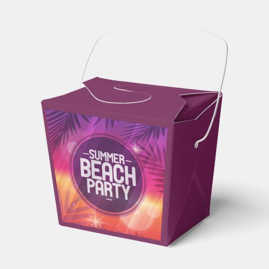 Summer Beach Party nacht Bedankdoosjes (Voorkant Zijde)