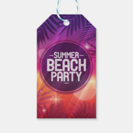 Summer Beach Party nacht Cadeaulabel