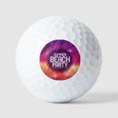Summer Beach Party nacht Golfballen (Voorkant)