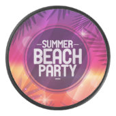 Summer Beach Party nacht Hockey Puck (Voorkant)