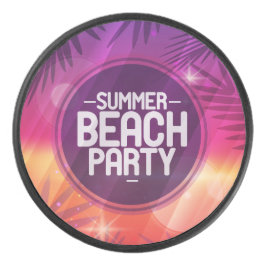 Summer Beach Party nacht Hockey Puck