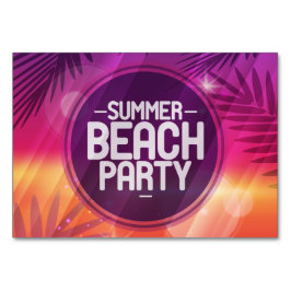 Summer Beach Party nacht Kaart