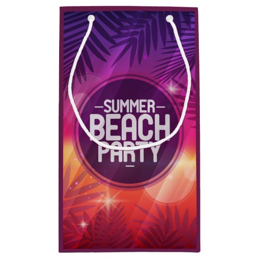 Summer Beach Party nacht Klein Cadeauzakje (Achterkant)