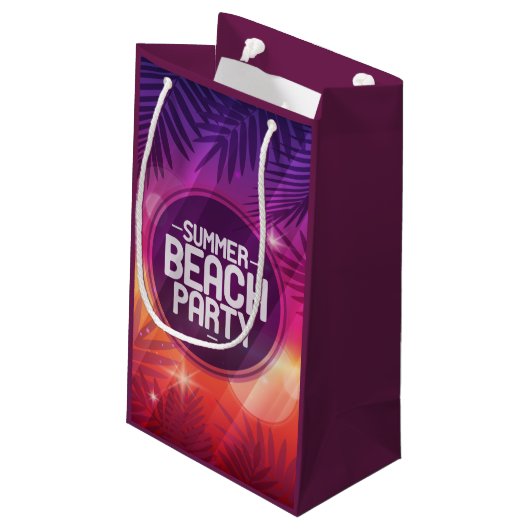 Summer Beach Party nacht Klein Cadeauzakje (Achterkant Gekanteld)