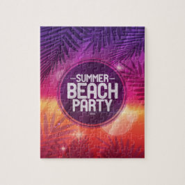 Summer Beach Party nacht Legpuzzel