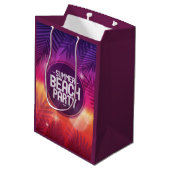 Summer Beach Party nacht Medium Cadeauzakje (Achterkant Gekanteld)