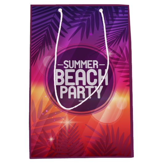 Summer Beach Party nacht Medium Cadeauzakje (Voorkant)