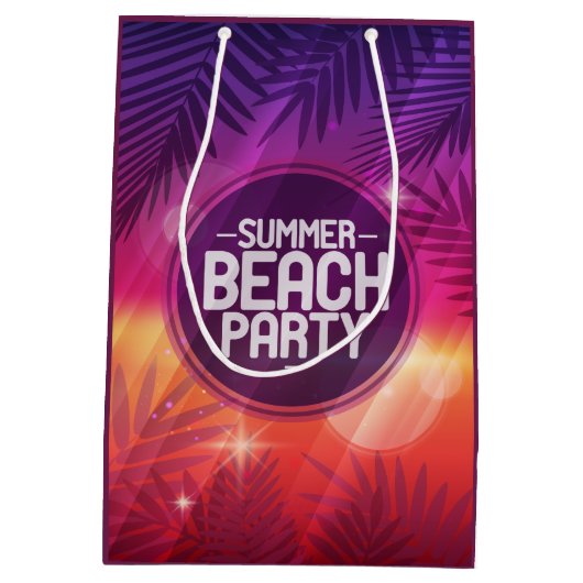 Summer Beach Party nacht Medium Cadeauzakje (Achterkant)