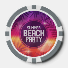 Summer Beach Party nacht Pokerchips