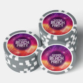 Summer Beach Party nacht Pokerchips (Opstapeling)