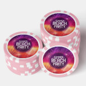 Summer Beach Party nacht Pokerchips (Opstapeling)