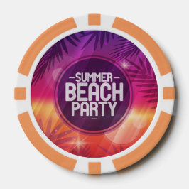 Summer Beach Party nacht Pokerchips