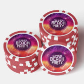 Summer Beach Party nacht Pokerchips (Opstapeling)