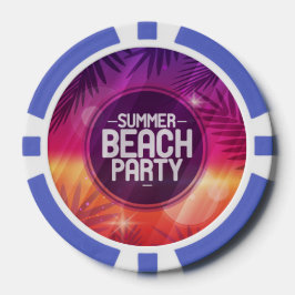 Summer Beach Party nacht Pokerchips