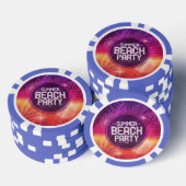 Summer Beach Party nacht Pokerchips (Opstapeling)