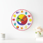 Summer Beach Party Sandcastle Starfish Beachball Grote Klok (Huis)
