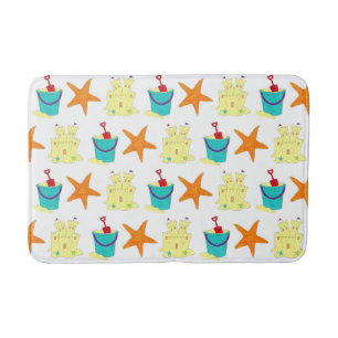 Summer Beach Party Sandcastle Starfish Pail Shovel Badmat