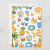 Summer Beach Party Time Capsule Note Bericht Kaart (Achterkant)