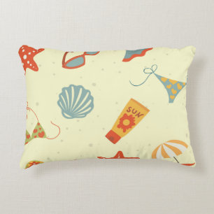 Summer Beach Pattern Accent Kussen