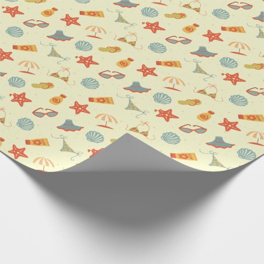 Summer Beach Pattern Cadeaupapier (Hoek)