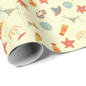 Summer Beach Pattern Cadeaupapier (Rol Hoek)