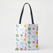 Summer Beach Pattern Canvas tas (Voorkant)
