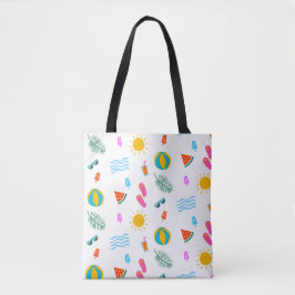 Summer Beach Pattern Canvas tas